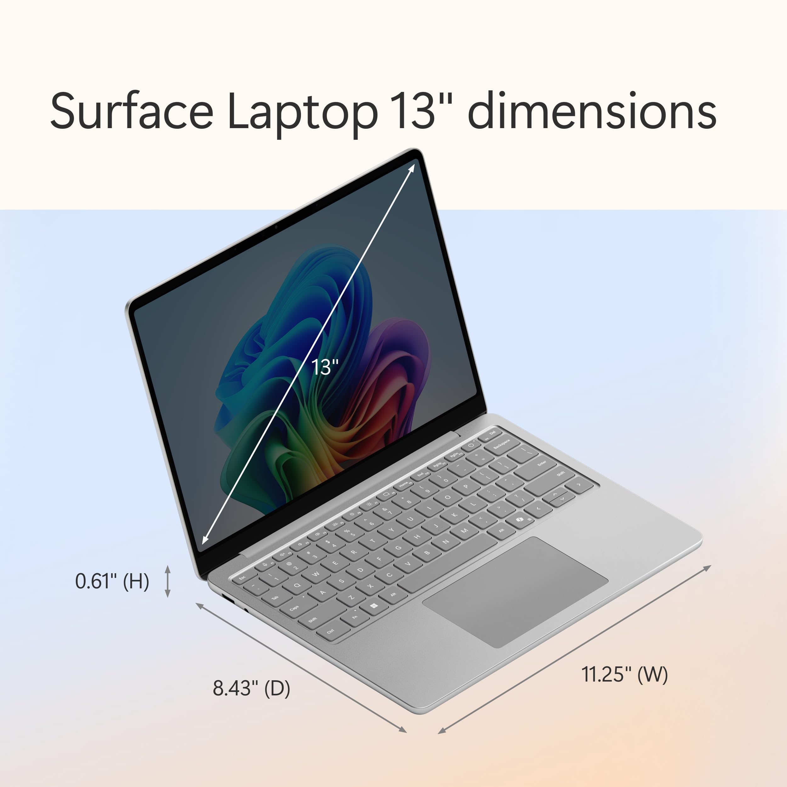 Microsoft Surface Laptop | Copilot+ PC | 13” LCD Touchscreen | Snapdragon® X Plus | 16GB Memory | 512GB SSD | Latest Model, 1st Edition | Platinum — view 11