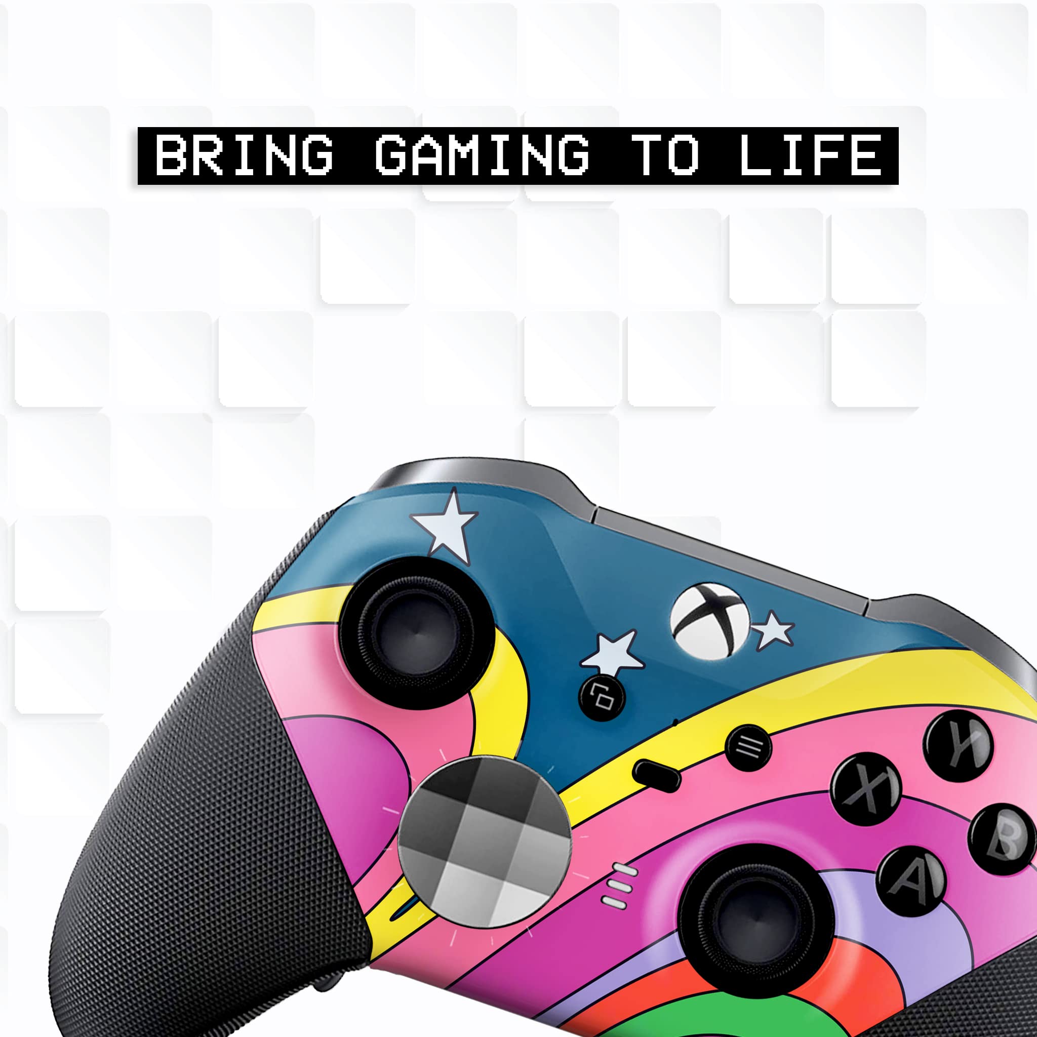 BCB Controller Customised for Elite Controller Wireless. Original Elite Series 2 Controller Compatible with Xbox One / Series X & S Remote Control. Customized with Water Transfer Printing (Not a Skin)