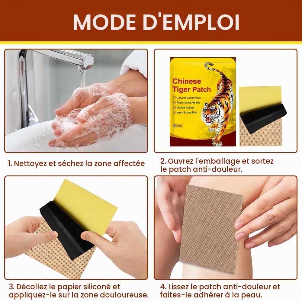 120 Pièces Patch Chauffant Dos, Patch Anti Douleur, Patch Chauffant dos Lombaire pour les Douleurs Musculaires Genou, Dos, Articulations et épaules