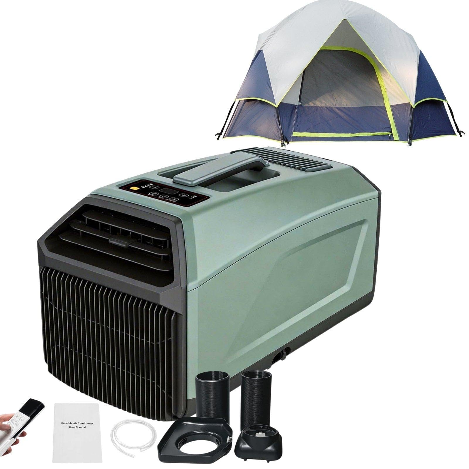 Tent Air Conditioner, Powerful 2 Mins Fast Cooling AC Unit Green
