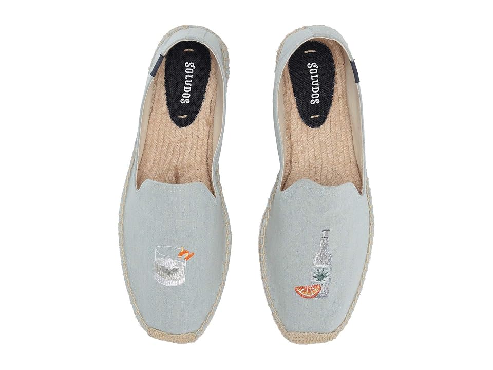 

Soludos Agave Smoking Slipper (Chambray) Men's Shoes, White
