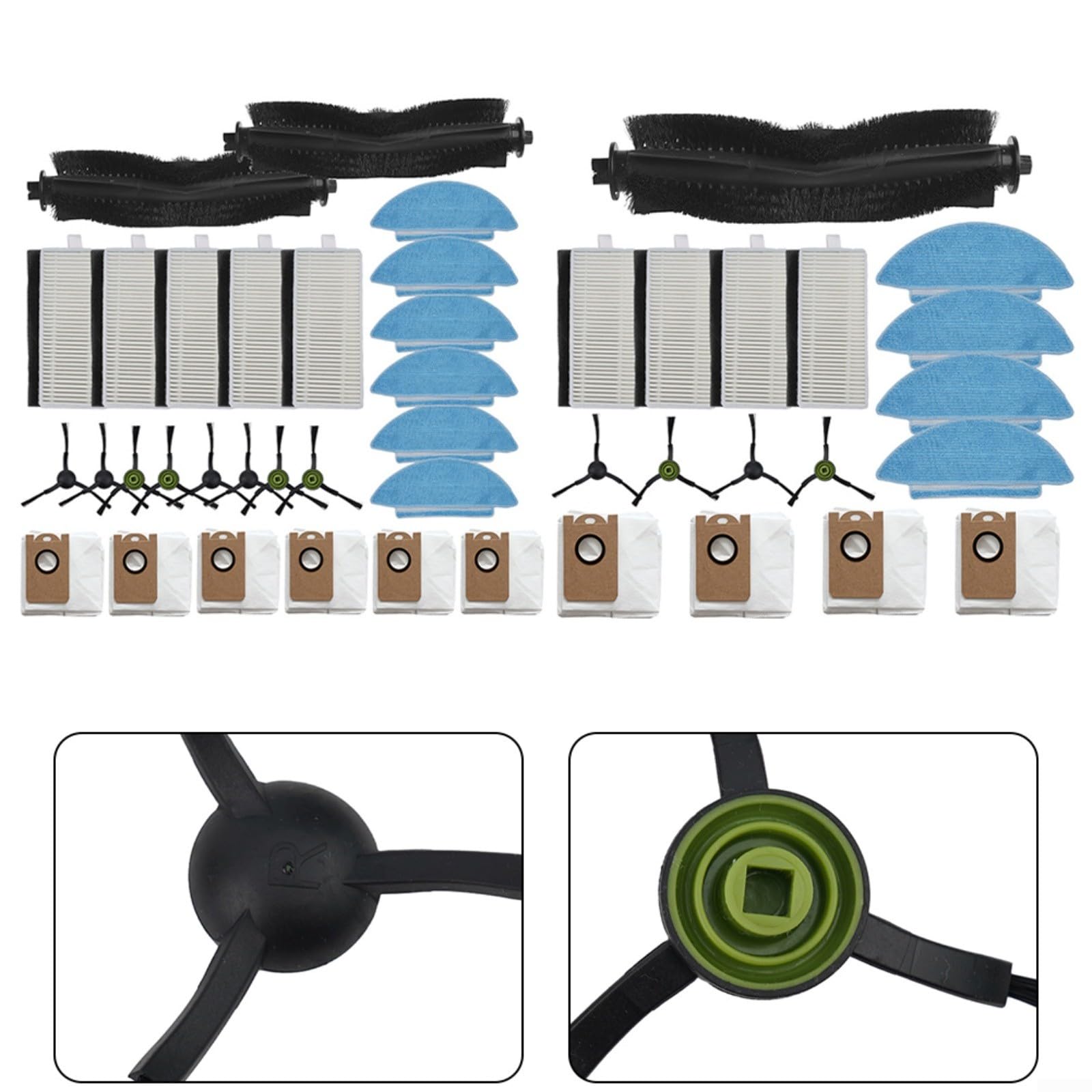 Kit De Repuesto Para Robot Aspirador Conga 7290/7490 - Incluye Cepillos, Filtros Y Paños De Fregona