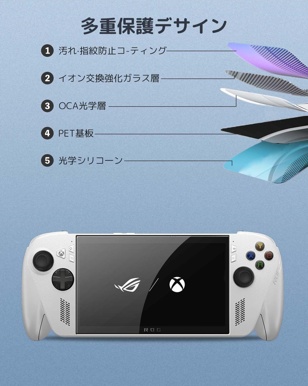 【2枚入り】ROG Ally フィルム 対応 液晶保護フィルム Amazon.co.jp: 【2枚セット】 For ASUS ROG Xbox Ally/ROG Xbox