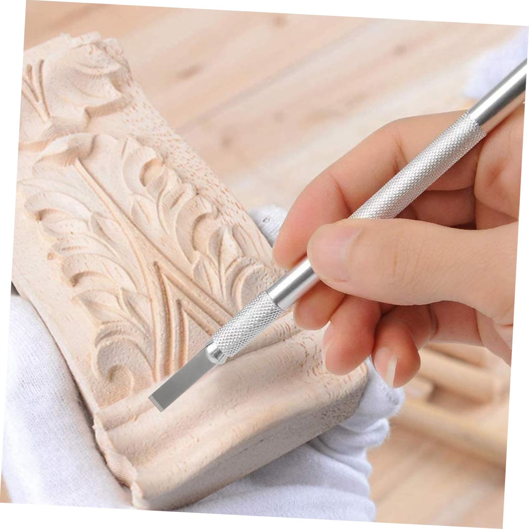 BEBEMOKO 50Pcs Replacement Craft Blades for Precision Cutting for Scrapbooking Trimming Wood Plastic Paper and Durable and Easy to Use for Home and School