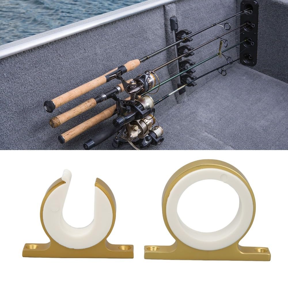 2 Stück Aluminium Boot montiert Halter Angeln Zubehör Horizontal Vertikale Angelrute Management Wandmontage Halter für Wohnmobile Schiffe