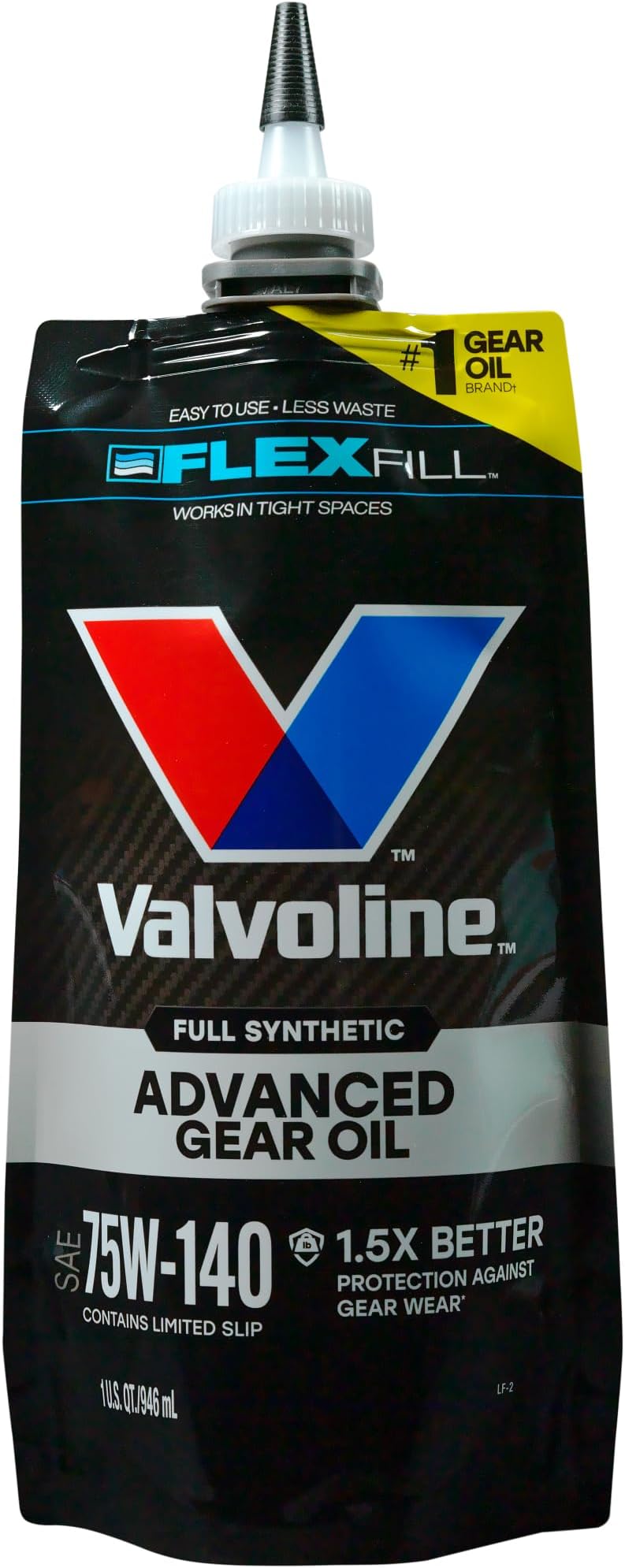 FlexFill Advanced Full Synthetic 75W-140 Gear Oil 1 Quart Pouch