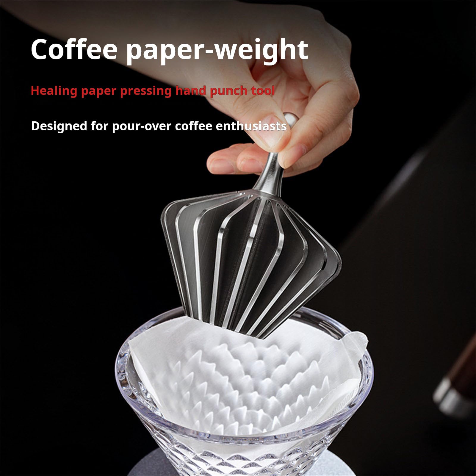 Professionelles Kaffeezubehör aus Aluminiumlegierung Sichern von Filterpapier, tragbare Kaffeeausrüstung, Küchenbrühausrüstung