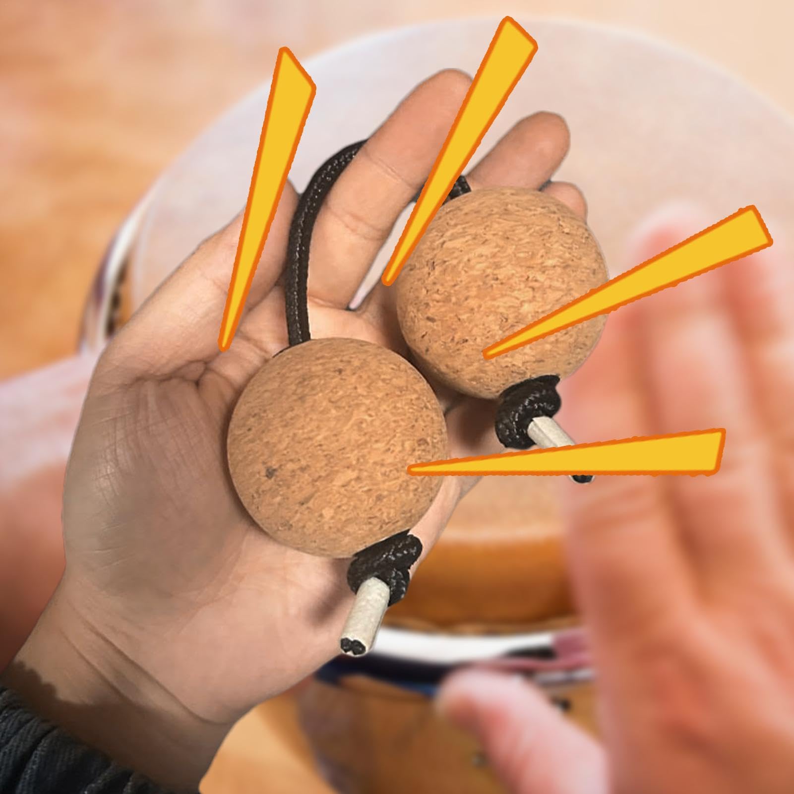 Asalato Instrument Shakers Kashaka Aslatua - Lot De 2 Paires - Instrument Percussion Africain - Pour Fête, Musique - Adultes Et Enfants Instrument De Musique