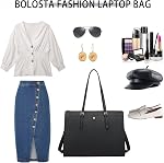 Sac portable pour femmes 15.6 inch Classy femmes cuir Tote