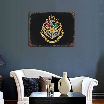 Amazon.co.jp: ブリキ看板 ハリーポッター 魔法魔術学校 金属