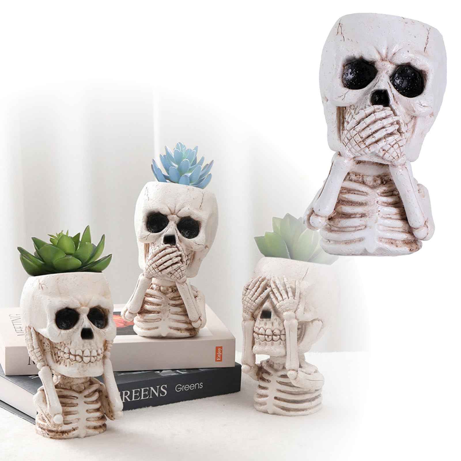 Amazon.com : GpahrrDnij Skull Planter Succulent Pots