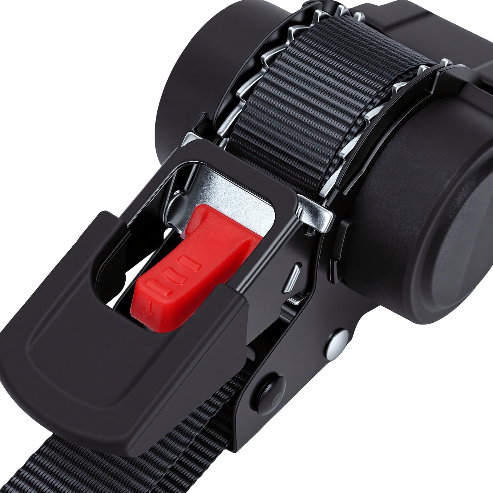 banapoy Cinghie a Cricchetto, 4 Pezzi Cinghie a Cricchetto Retrattili con Cinghia Ad Anello 1 Pollice per Camion, Carico, Rimorchio, Moto, Kayak, Canoa, 1 Pollice X 11,5 Piedi 1800