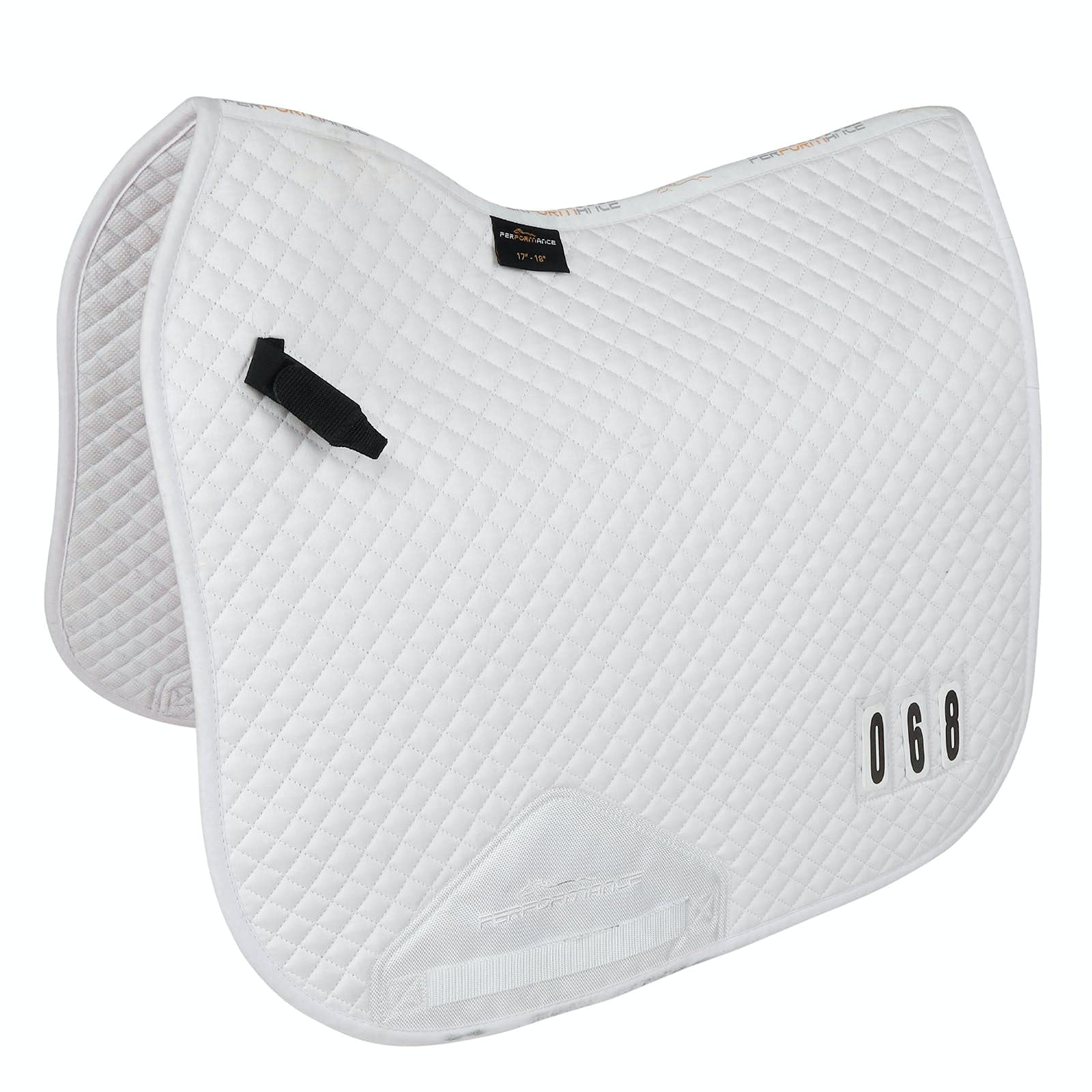Shires Performance Numbered Dressage Saddlecloth 17-18" - White