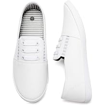 kufeiti Womens Canvas Slip On Shoes Sneakers for Women Fashion Comfortable White Black Elastic Sneakers for Women