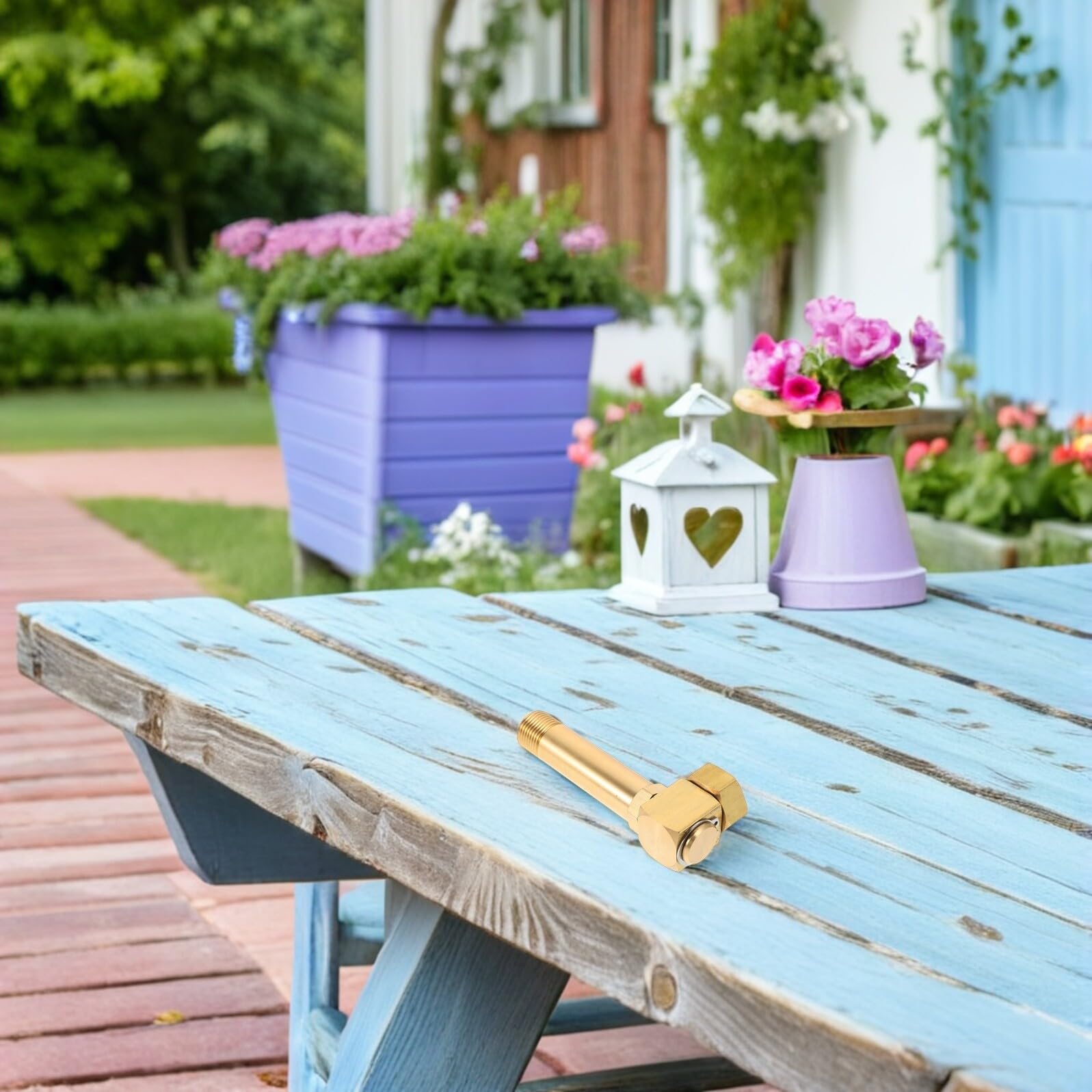 Drehgelenk für Gartenschläuche aus Kupfer mit Rostschutz und Weiter Kompatibilität Schwenkbarer Adapter für Gartenbewässerung Robustes Messing Ersatzteil