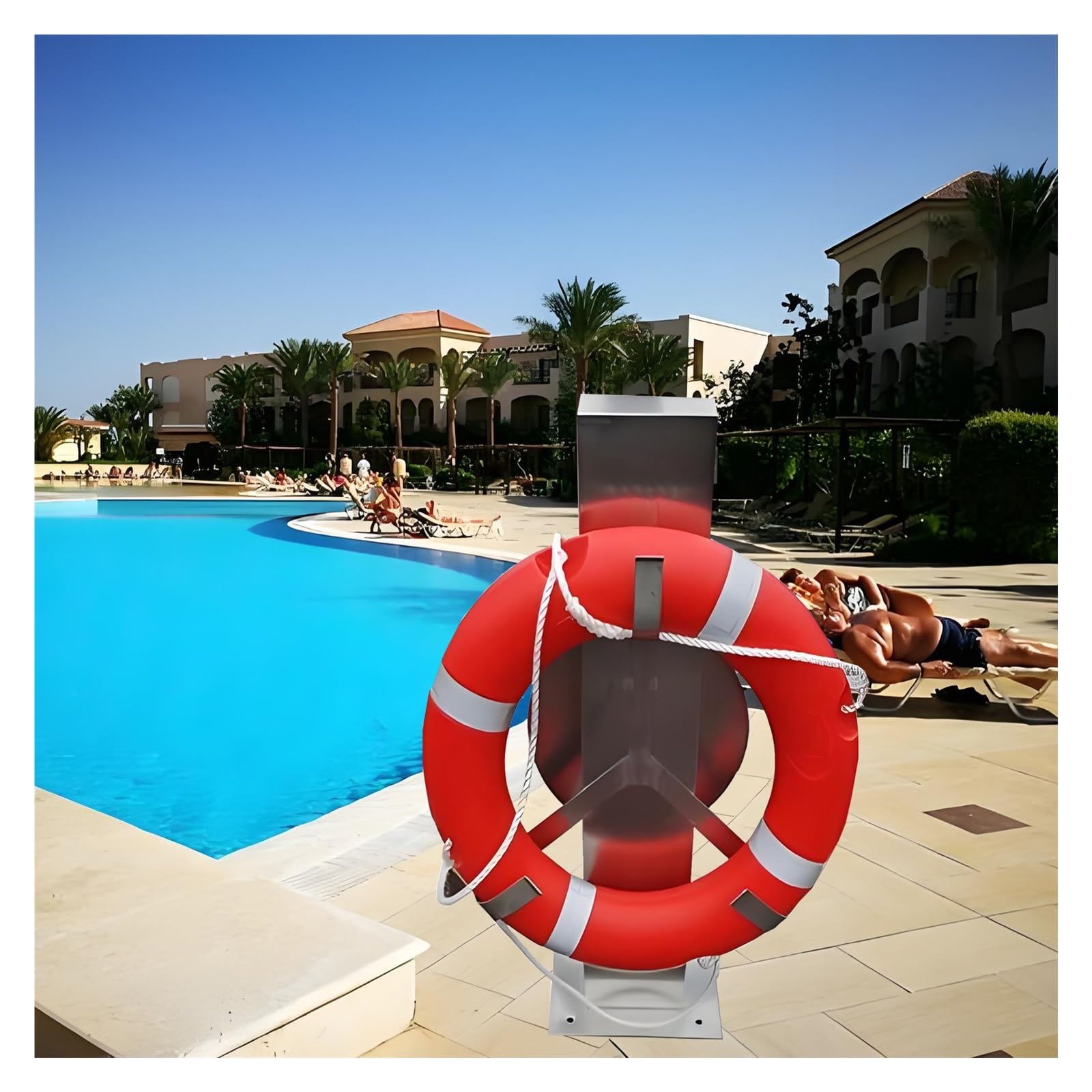 Rettungsringe Halterung 3er Pack, Rettungsring Halterung Halterung Wasserdicht Rostfrei, Allwetter-Rettungsringhalterung Für Öffentliche Schwimmbäder/Wasserparks(Set of 5)