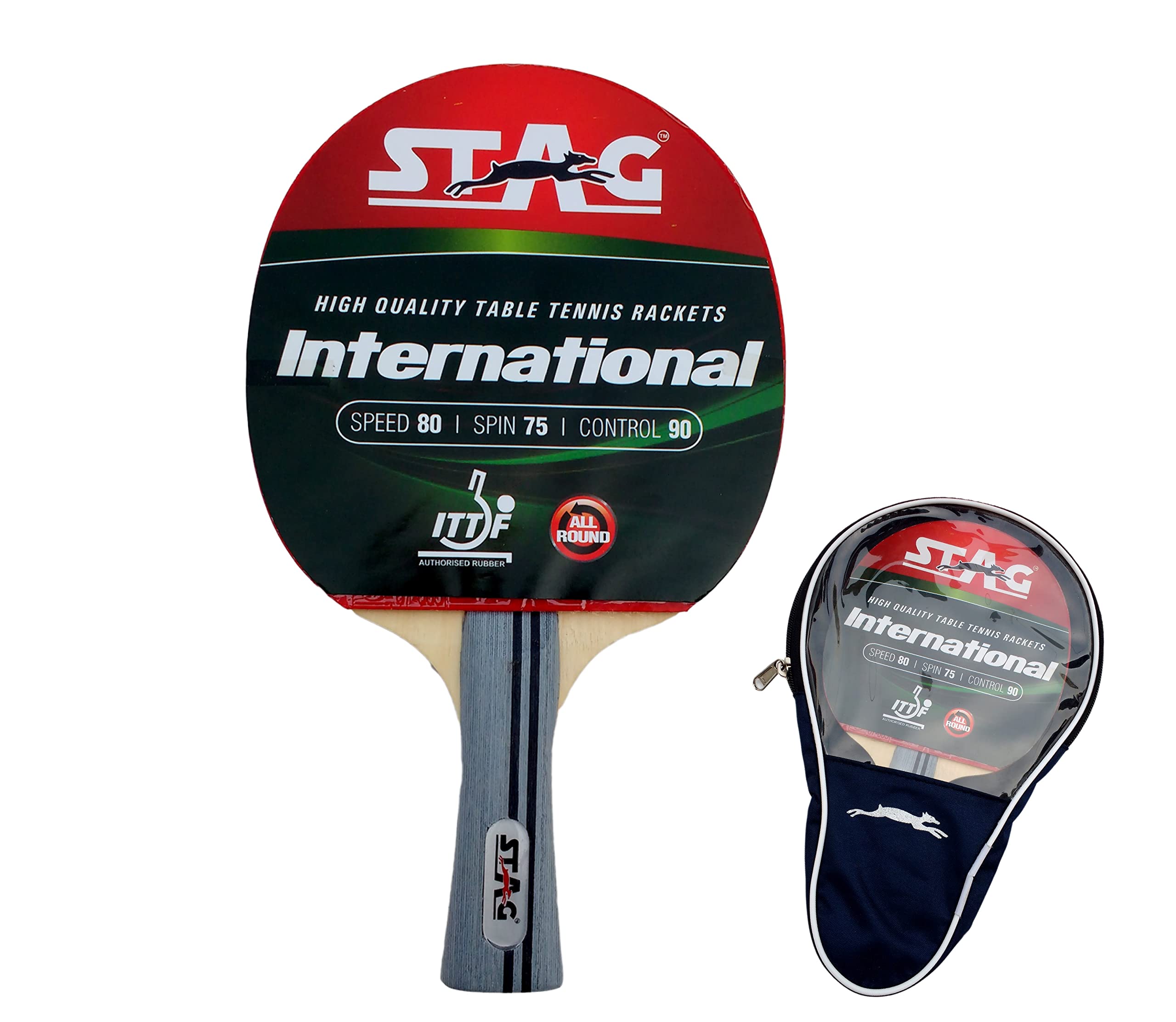 Stag International Table Tennis Racquet without case | 180 grams | Intermediate | ITTF Approved Rubber | Multi- Color (B016VXF180) Amazon Price History, Amazon Price Tracker