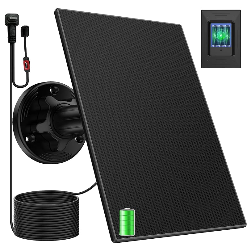 Painel Solar para Câmera Blink WECOOL com Bateria Integrada de 4000 mAh, Portas USB-C e Micro USB, IP66, 1 unidade