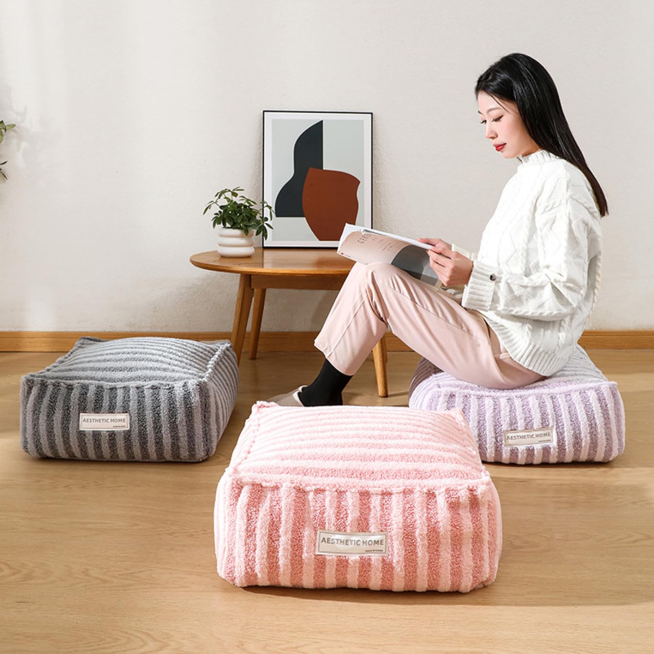 Amazon｜[Donahutt03] スツール オットマン プーフ フロアスツール 