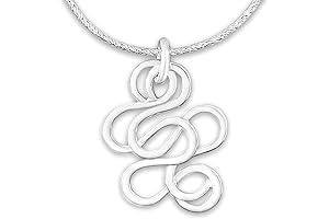 NAARD Sterling Silver Long Necklace with SS Swirl Pendant