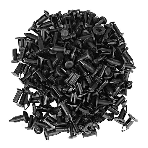 100 Uds remaches de parachoques de coche negro plástico clips sujetadores coche cuerpo plástico empuje Pin remache
