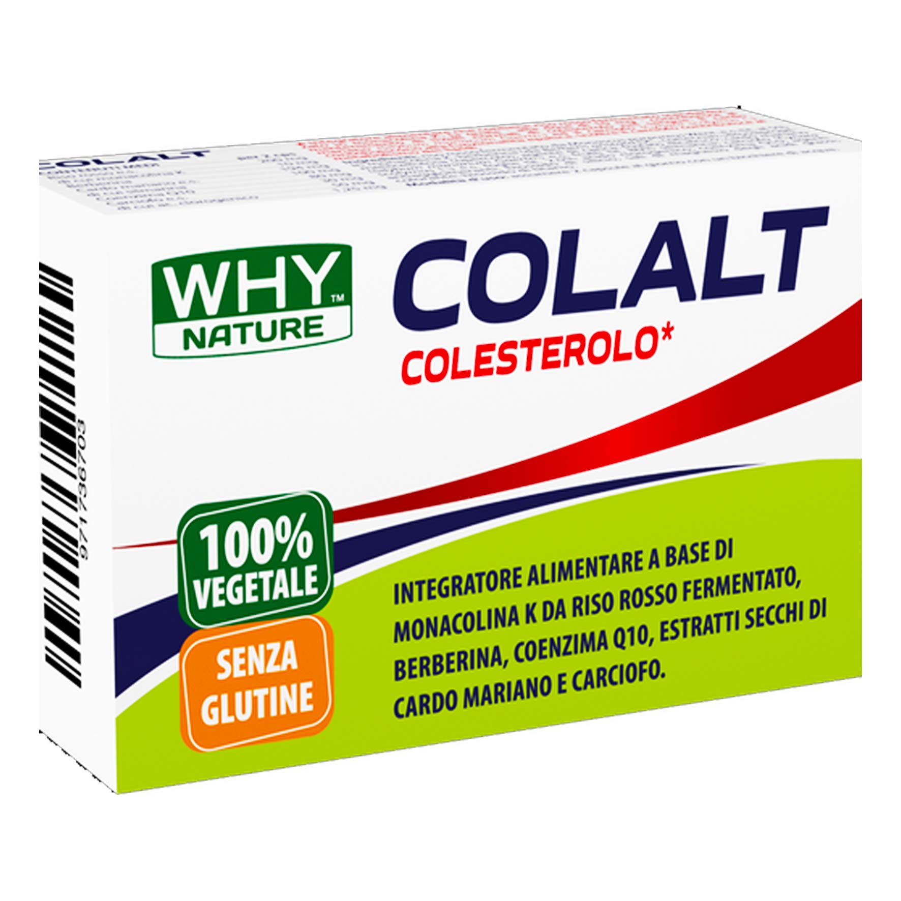 WHY NATURE COLALT - Integratore Alimentare Con Riso Rosso Fermentato - Senza Glutine - 60 Capsule