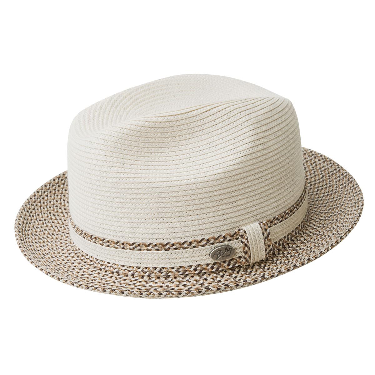 Bailey 1922 Mannesroe Braided Fedora - Ivory/Adobe Multi/XXL