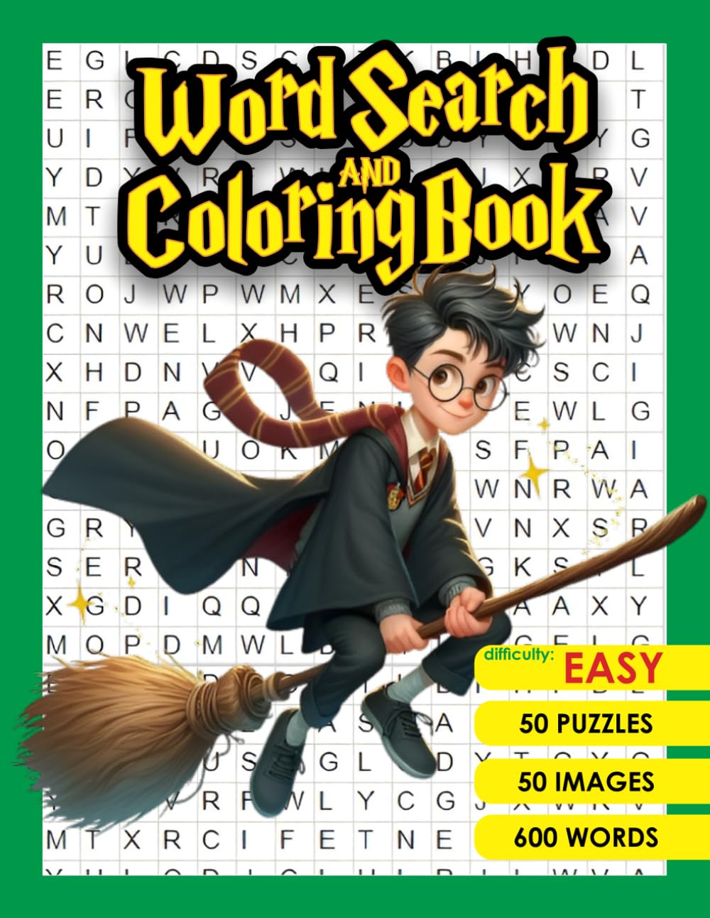 POTTER WORD SEARCH AND COLORING BOOK:: Easy Version (Potter Coloring Book)