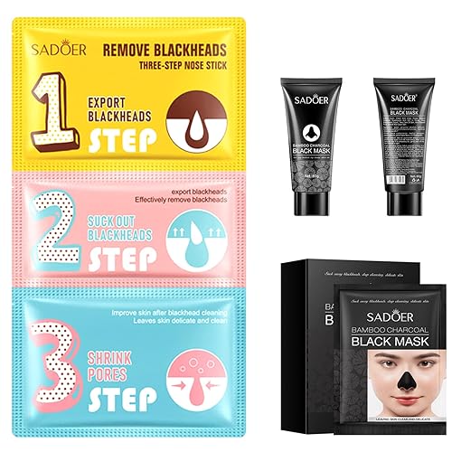 WONDER POINT Máscara eliminadora de puntos negros, tiras de poros, máscara facial de carbón de bambú para eliminar puntos negros, máscara de puntos