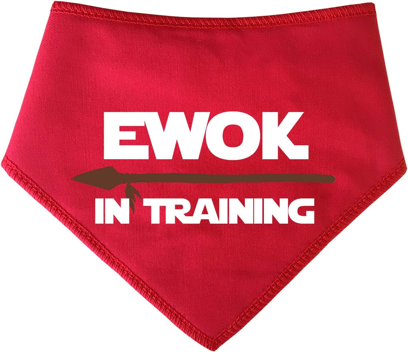 Spoilt Rotten Pets Tiny S1 Ewok In Training Spear Design Red, Star Wars Inspired Bandana For Dogs Miniature Dogs, Dachshunds & Cats