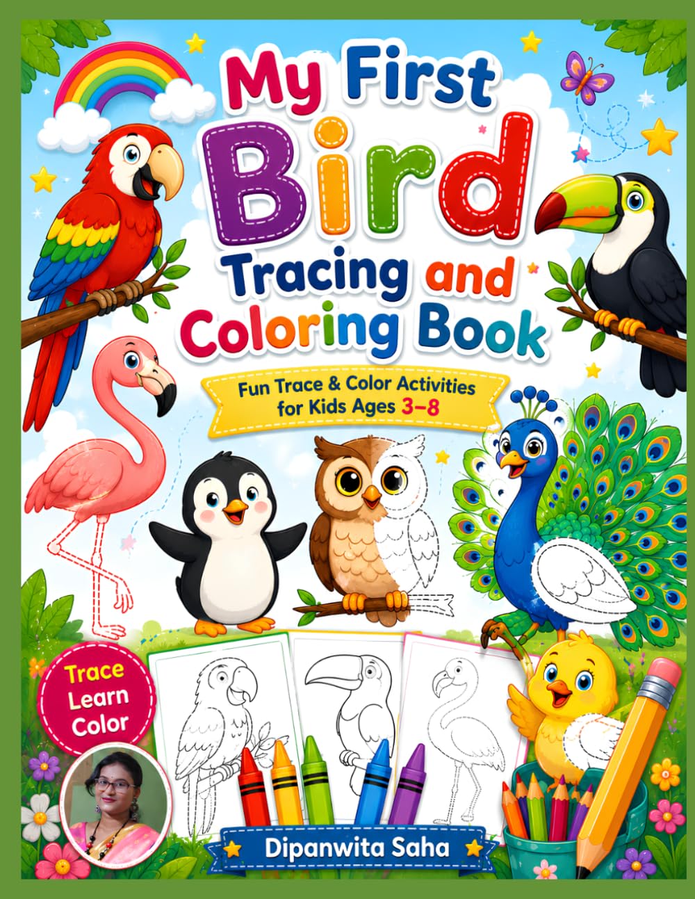My First Bird Tracing and Coloring Book
