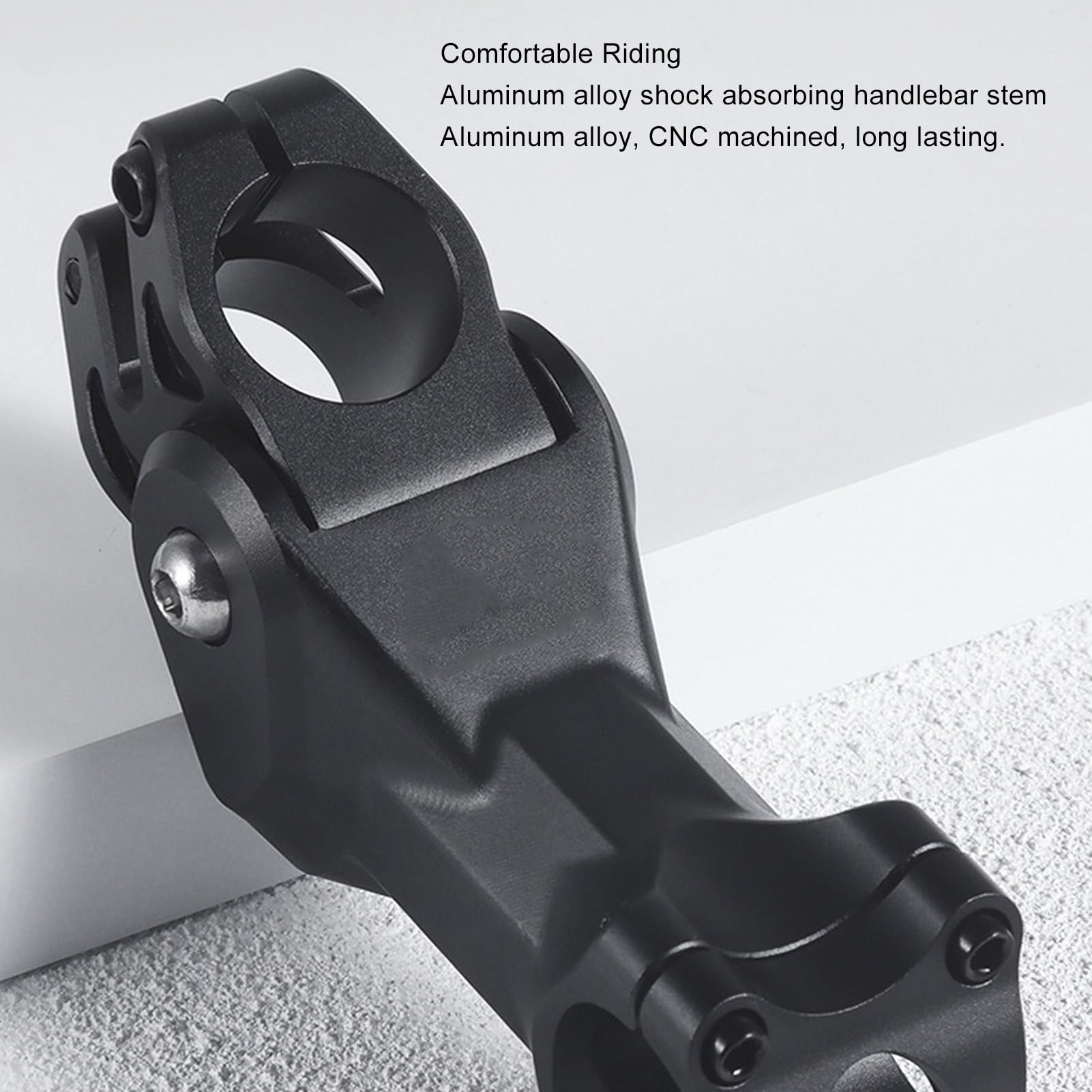 Wspornik Kierownicy Roweru ze Stopu Aluminium 31,8 Mm Wspornik Roweru Amortyzacja do Szosowego Rower Górski, Czarny, łatwy montaż, Płynna Jazda