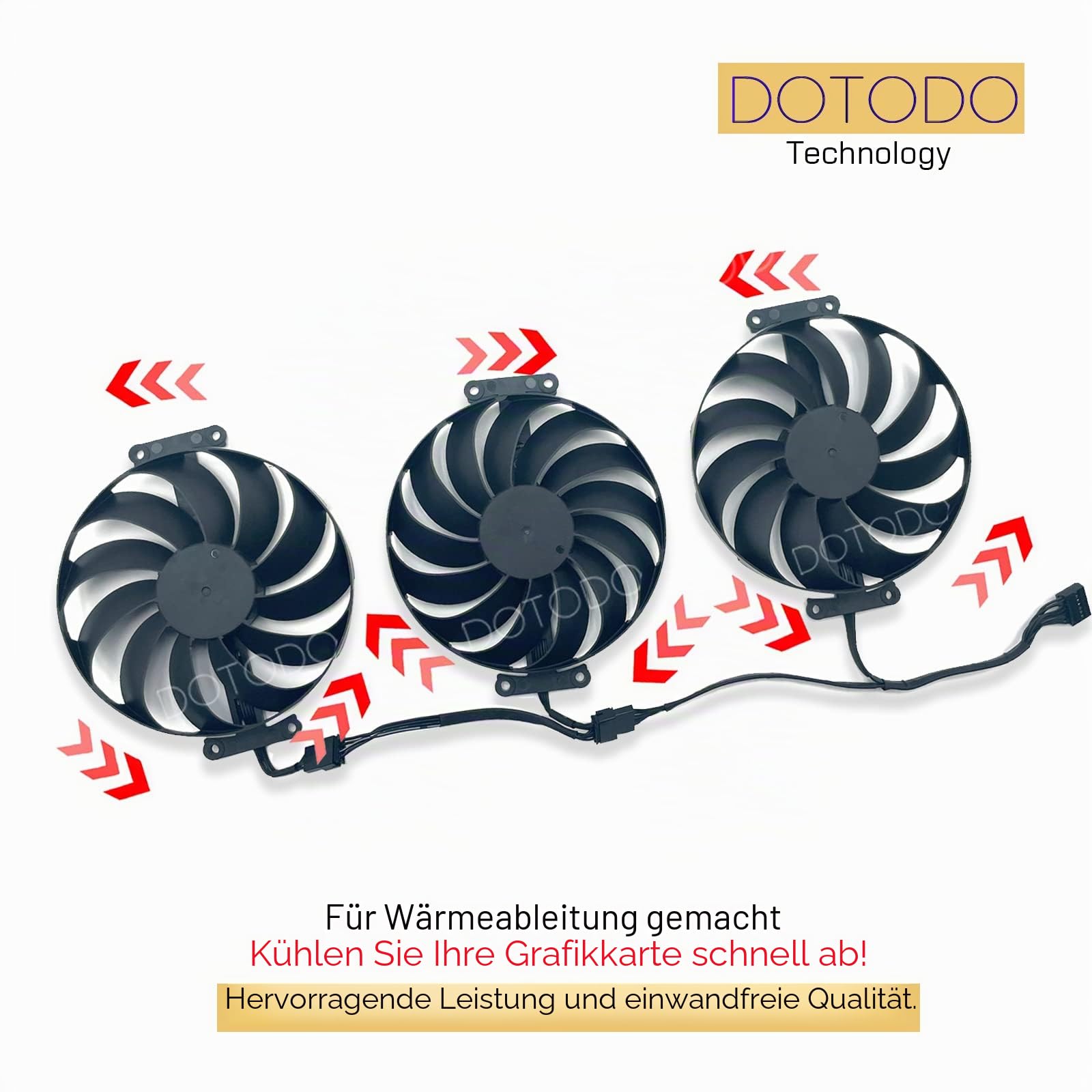 95 mm T129215SU Grafikkartenkühler für ASUS ROG STRIX OC GeForce RTX 3060 Ti 3070 3080 3090 Lüfter (Grafikkartenlüfter-ABC)