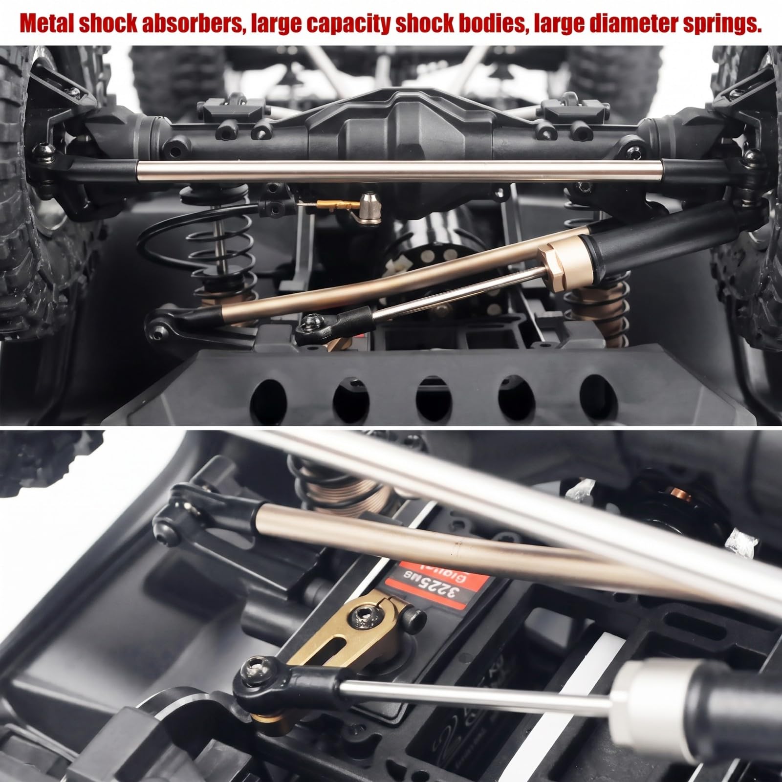1:8 4WD RC Crawler con transmisión de dos velocidades, accionamiento
