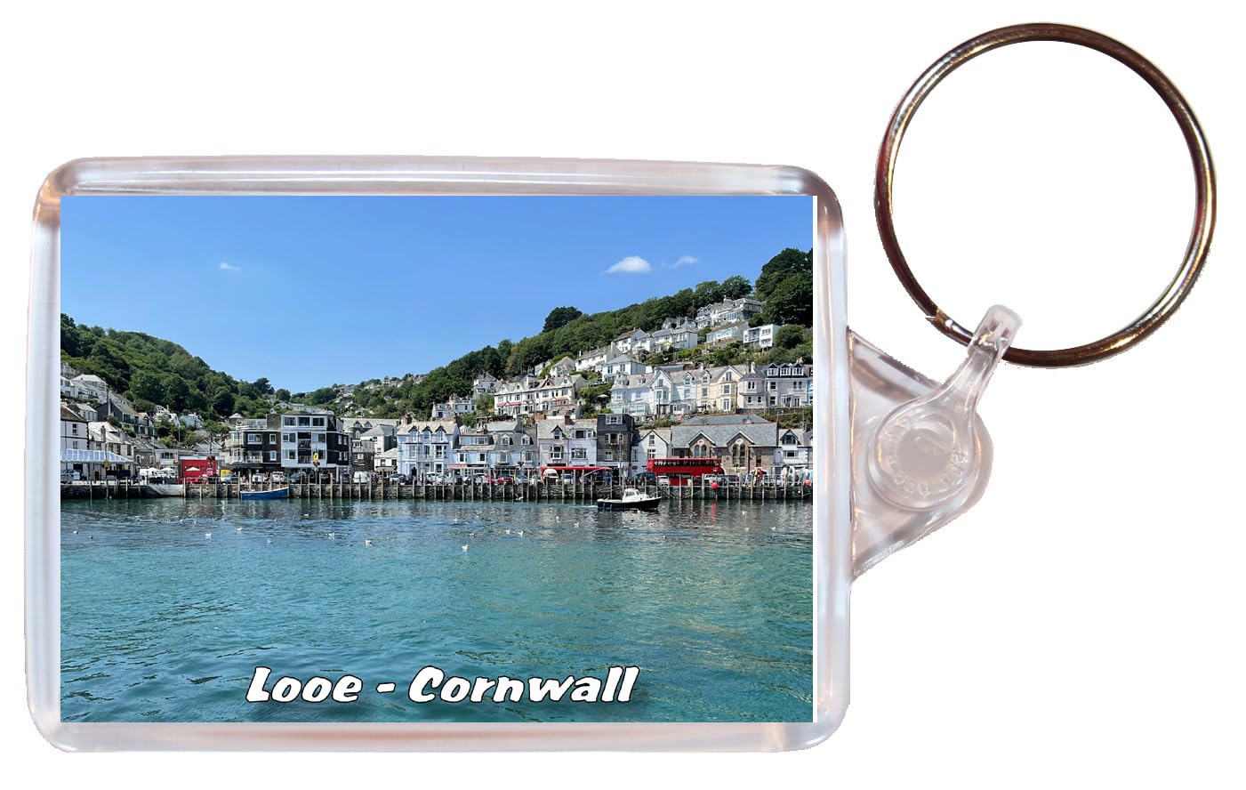 Baked Bean Store Looe - Cornwall - Double Sided Keyring BBSKTT69
