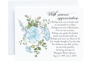 Elegant Blue Floral Clergy Appreciation Card