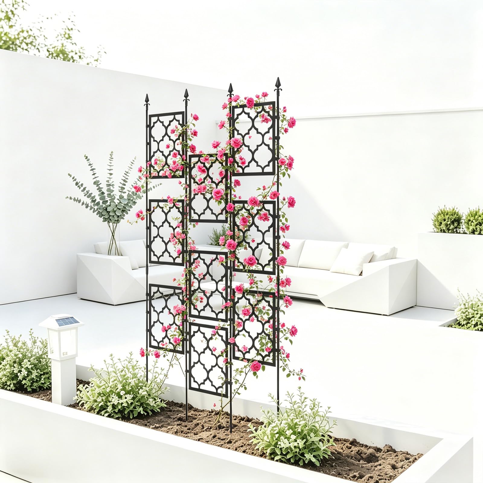 Griglia per piante, arco per rose, ausilio per arrampicata, 85 x 190 cm