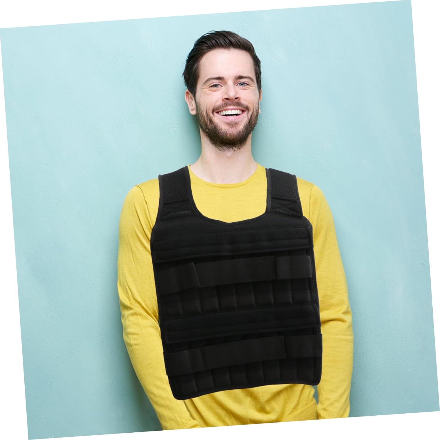 POPETPOP 15kg Running Weighted Vest High Density Net Cloth Adjustable Workout Vest Fitness Equipment for Men Women