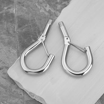 10pcs M6 Screw Hanging Hook with Spring Buckle Eye Hook for Most Coupling Components with Metric Internal Threads