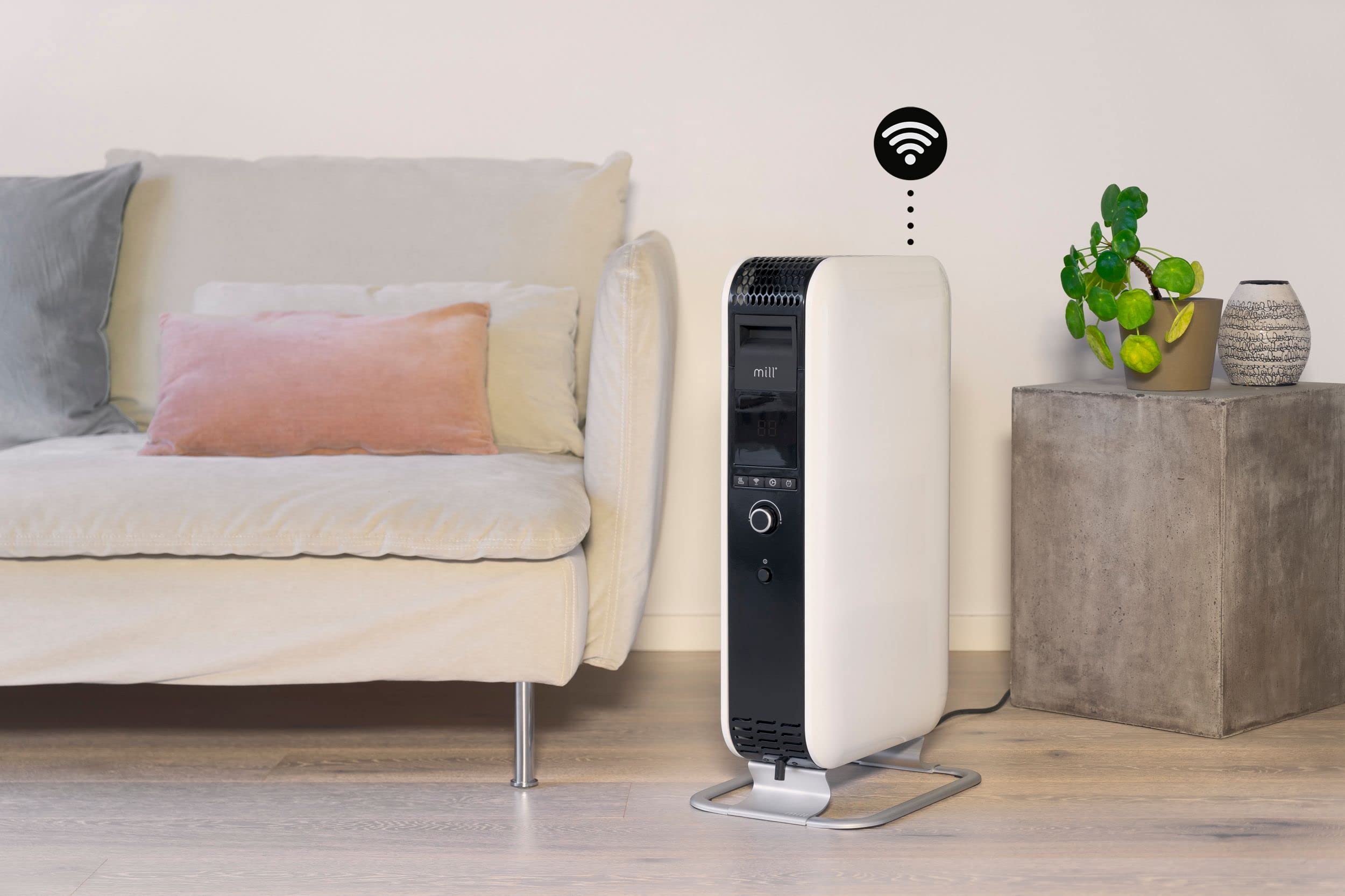Mill 1500W Gentle Air Oil Filled Radiator/Good for the Indoor  Climate/Adjustable Thermostat/WiFi and App Control/Everyday Comfort and  Energy Saving / 67 x 35cm : Amazon.co.uk: DIY u0026 Tools