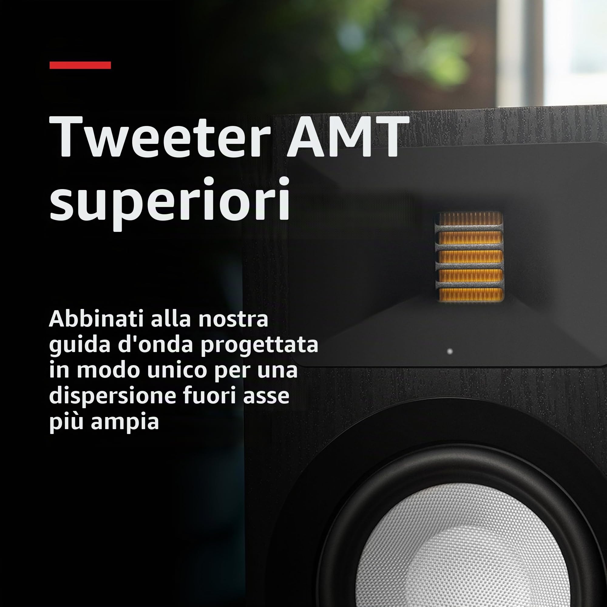Fluance Ri71 - Altoparlanti stereo da scaffale Reference alimentati con tweeter AMT ad alte prestazioni, driver da 5", amplificatore da 120 W per musica, giradischi, TV, PC - HDMI, Bluetooth, RCA e