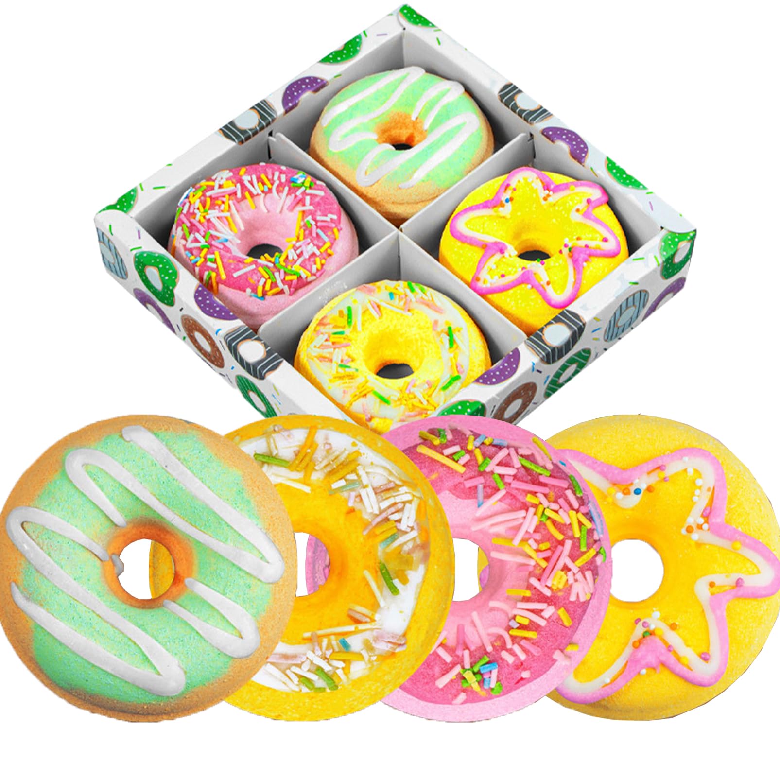 Bath Bombs Gift Set，Shower Bath Bombs, Handmade Bubble and Floating Fizzies Spa Kit，Dry Skin Moisturize, Luxurious Beauty Gifts Set for Men，Women on Christmas Valentines Birthday Mothers Day