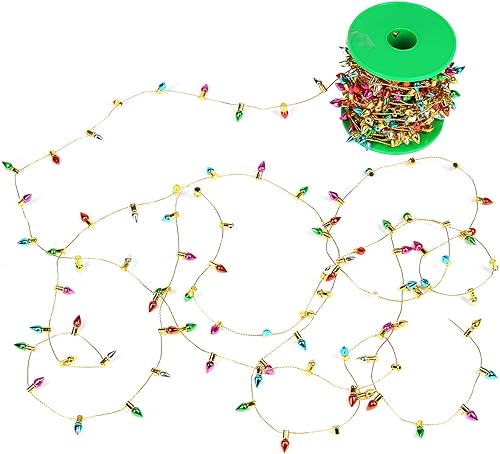 Orgrimmar Cadena de luces falsas para decoración de Navidad, casa de muñecas, muebles en miniatura, accesorios de cadena de luces (49.2 ft591