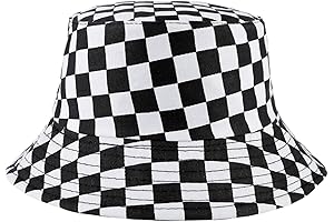 MILAKOO Reversible Checkered Bucket Hat
