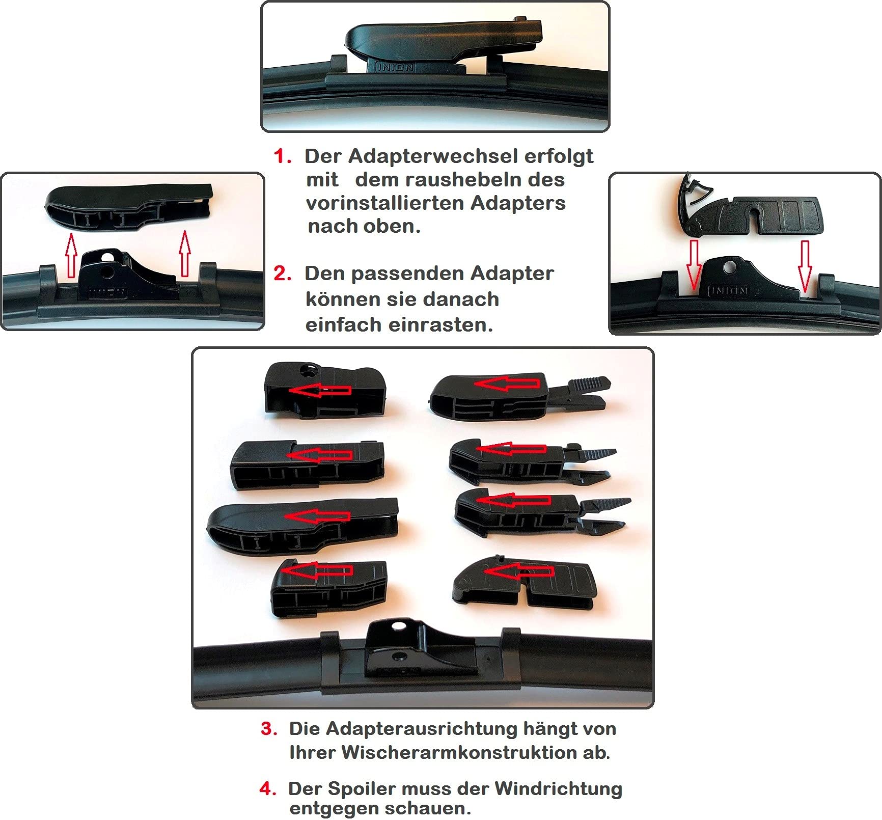 OXIMO Scheibenwischer Set Für Lada Kalina - 3er Set Front & Heck Wischerblätter