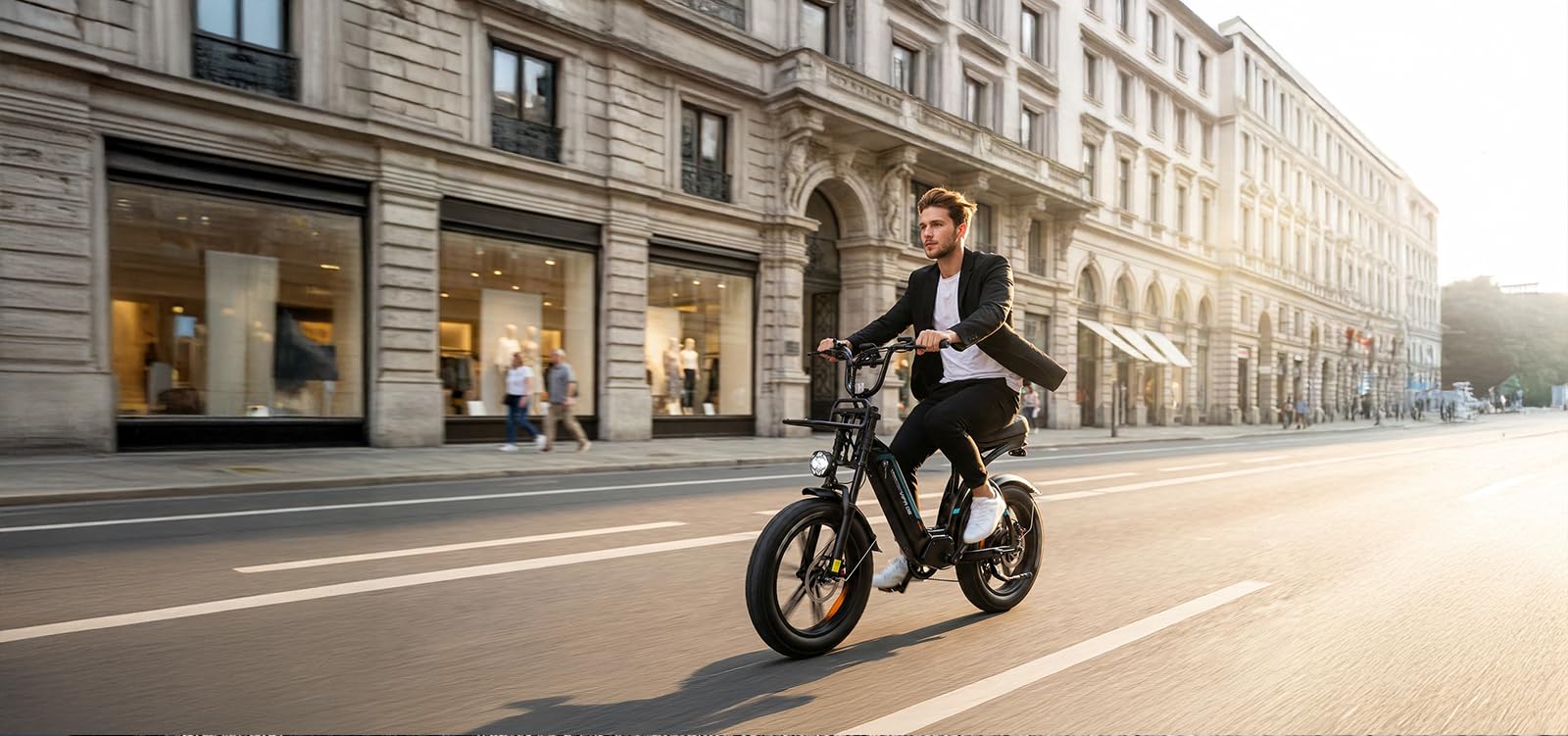 OUXI Q8 E-Bike 20 Zoll Fatbike Elektrofahrrad Pedelec, 250W Motor 60Nm, 48V 15Ah Akku 60-80km, Hydraulische Scheibenbremsen, Vollfederung, Blinker & Frontgepäckträger