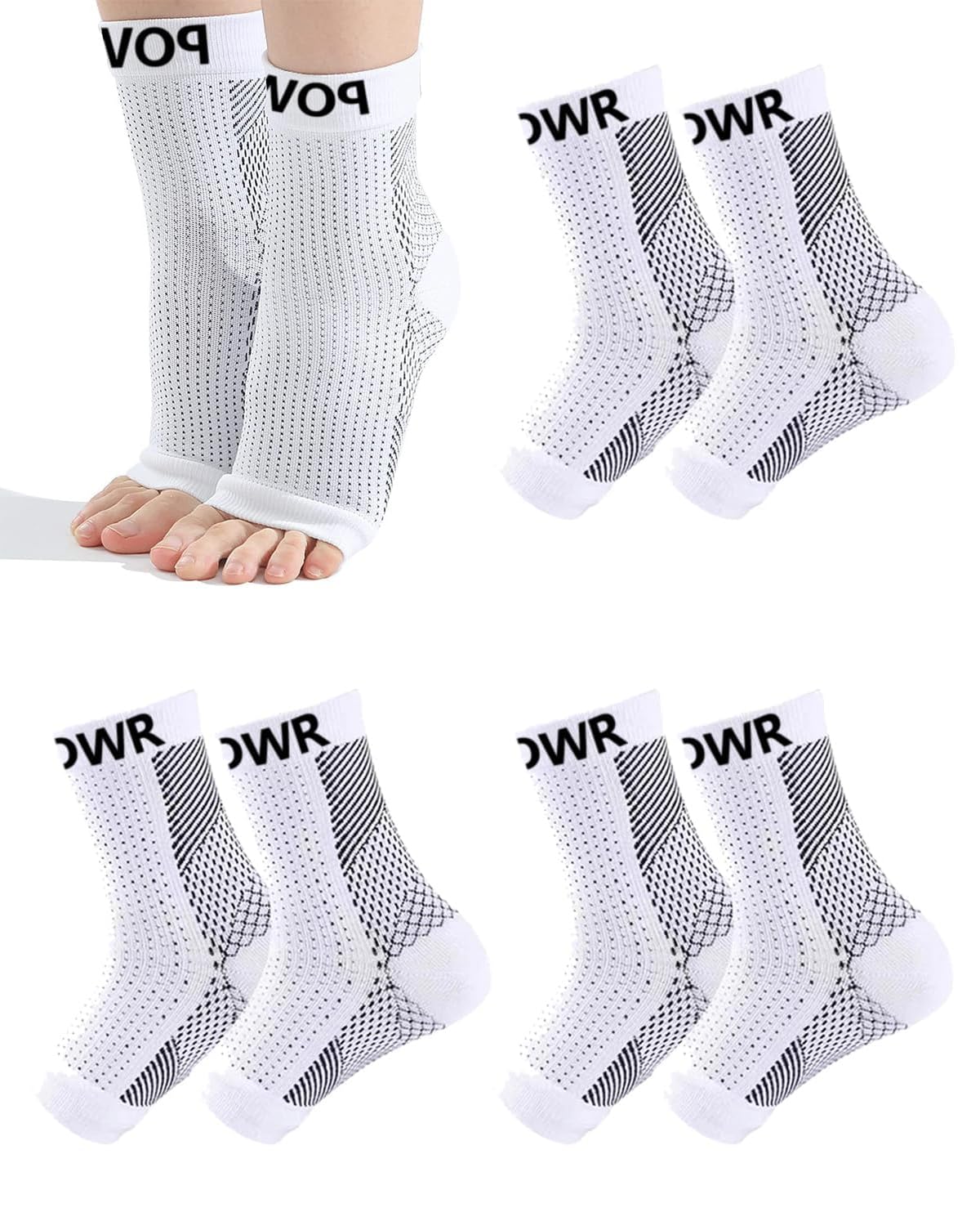 NHCDFA 3 Pairs Compression Socks, Compression Socks for Women, Compression Socks for Men, Ankle Support for Men, Ankle Support Women, Ankle Compression Sleeve Ankle Brace Compression Support (White) (B0D96C5LY7) Amazon Price History, Amazon Price Tracker