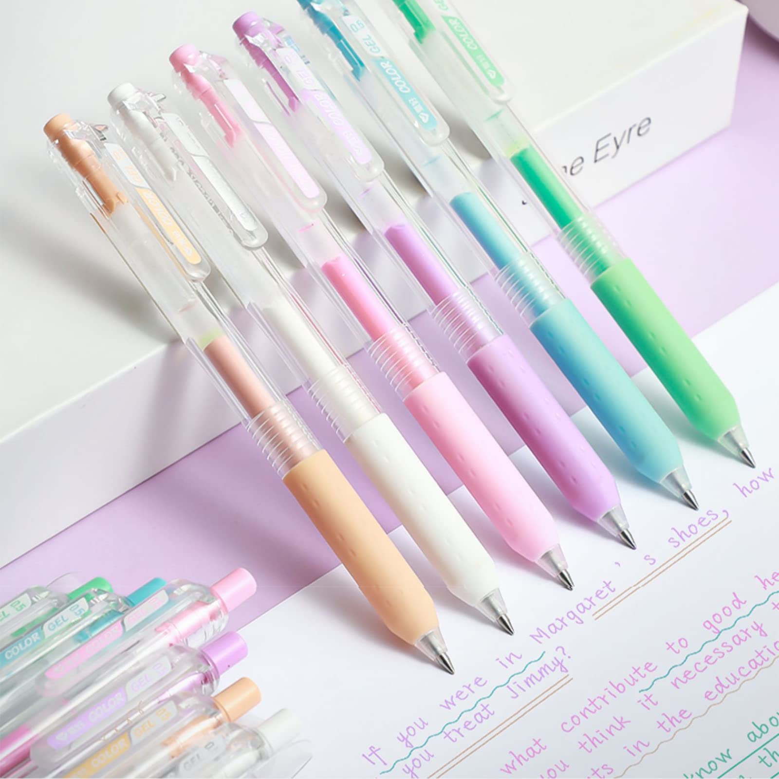 Perriuox 0.5mm Bible Journal Pens No Bleed Through, Journaling, Adult Coloring 6 Color Fine Tip Markers for Bible Study, Bullet Journaling, Drawing，Quick Dry Art Supplies (6 yogurt color)
