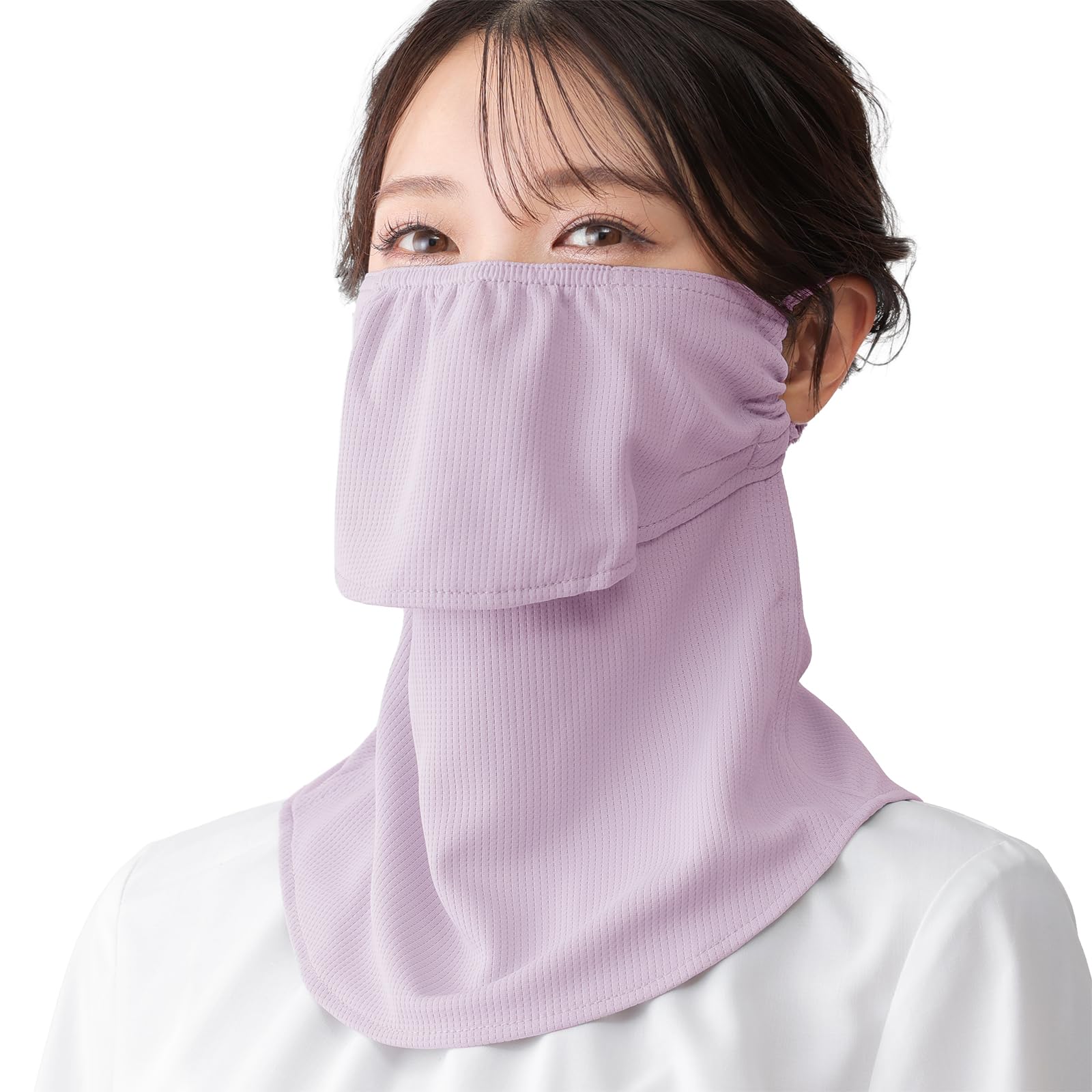 [YAKeNU UV CUT MASK] 日焼け防止フェイスカバー ヤケーヌスタンダード（マジック式） (パープル)