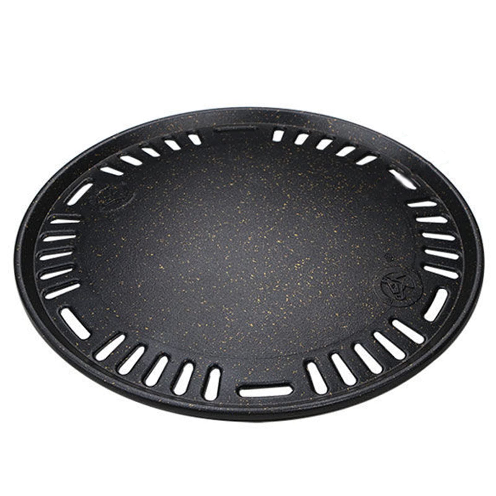 Barbour coréen non bâton rond Barbecue grill de grillon durable Maifan Stone 35 cm intérieur extérieur grillade